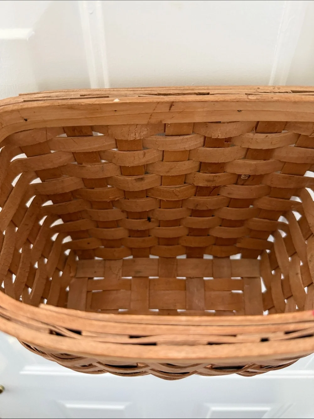 Vintage Woven Hanging Wall Basket - Wall Pocket Basket